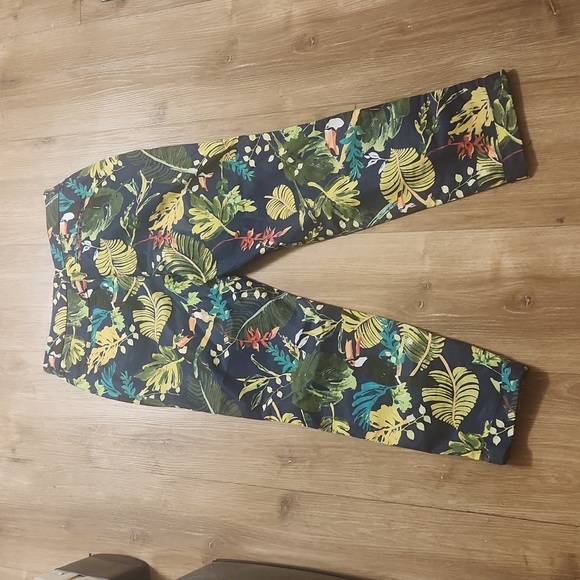 nwt CHICO'S comfort waist luxe tropical cuffed pant 1 ankle length trouser 8/M - Picture 10 of 11